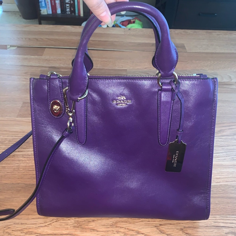 Coach Purple leather purse